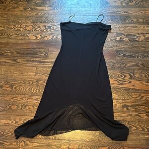 Elegant Black Spaghetti Strap Dress